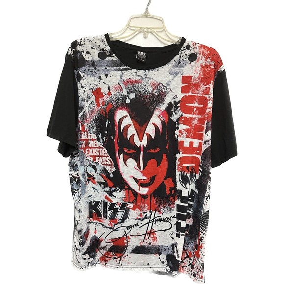 Kiss Shirts 25 Kiss Aop All Over Print Tshirt Gene Simmons Kiss